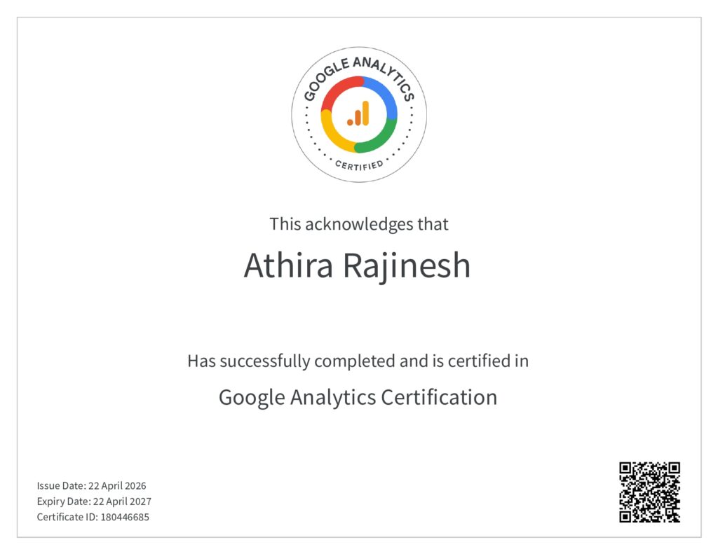 google-analytics-certificate-athira-rajinesh