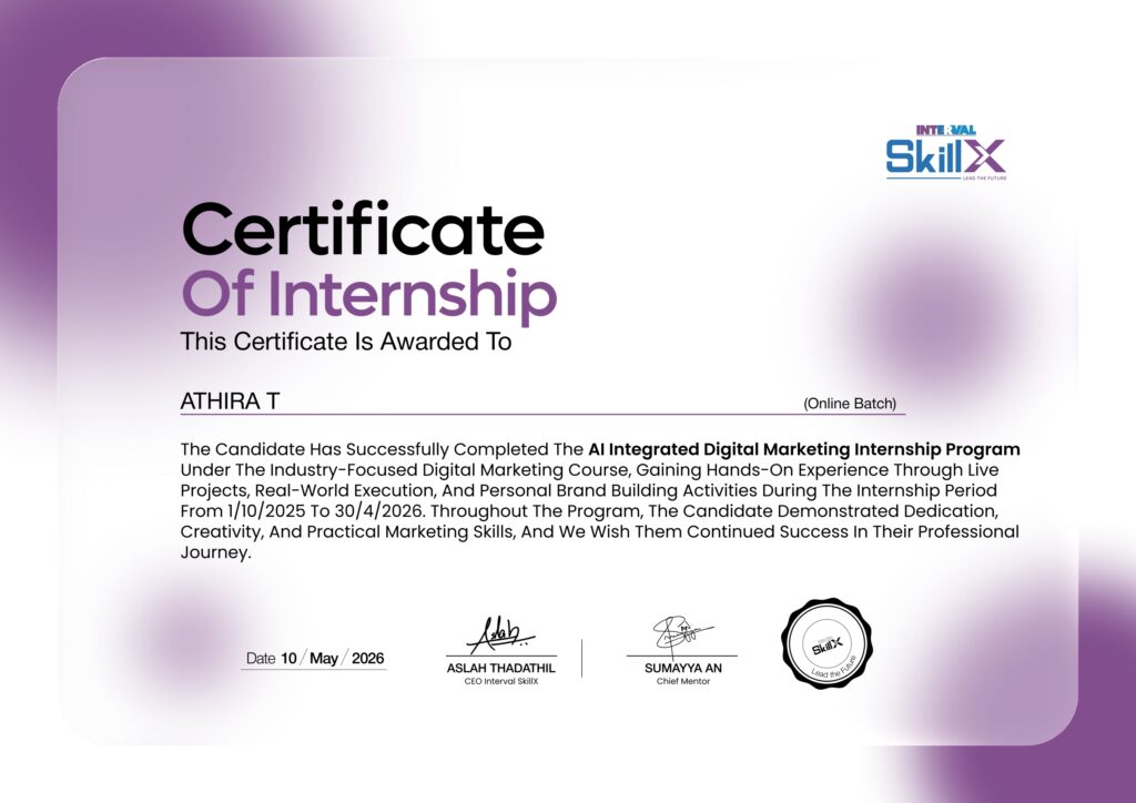 athira-internship-certificate-interval-skillx